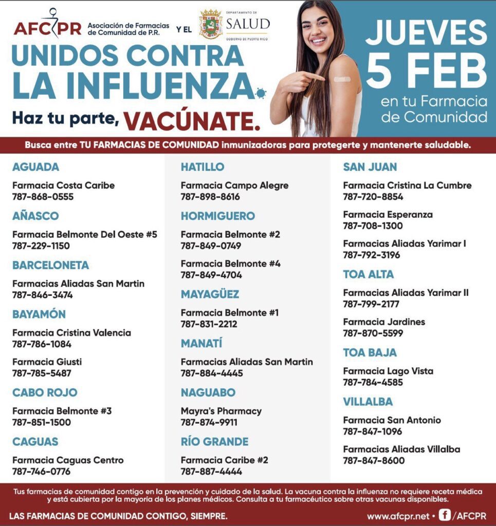 eventos de vacunacioìn influeza asociacioìn de farmacias de comunidad