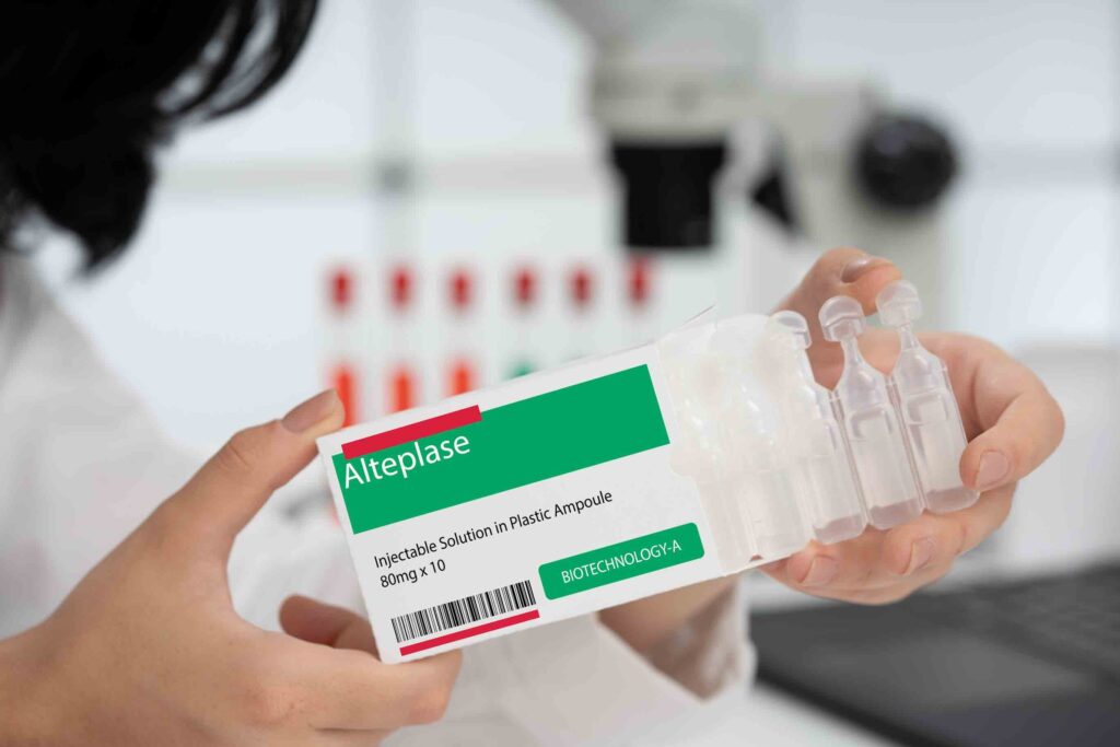 alteplase:,thrombolytic,agent,used,to,dissolve,blood,clots,in,conditions
