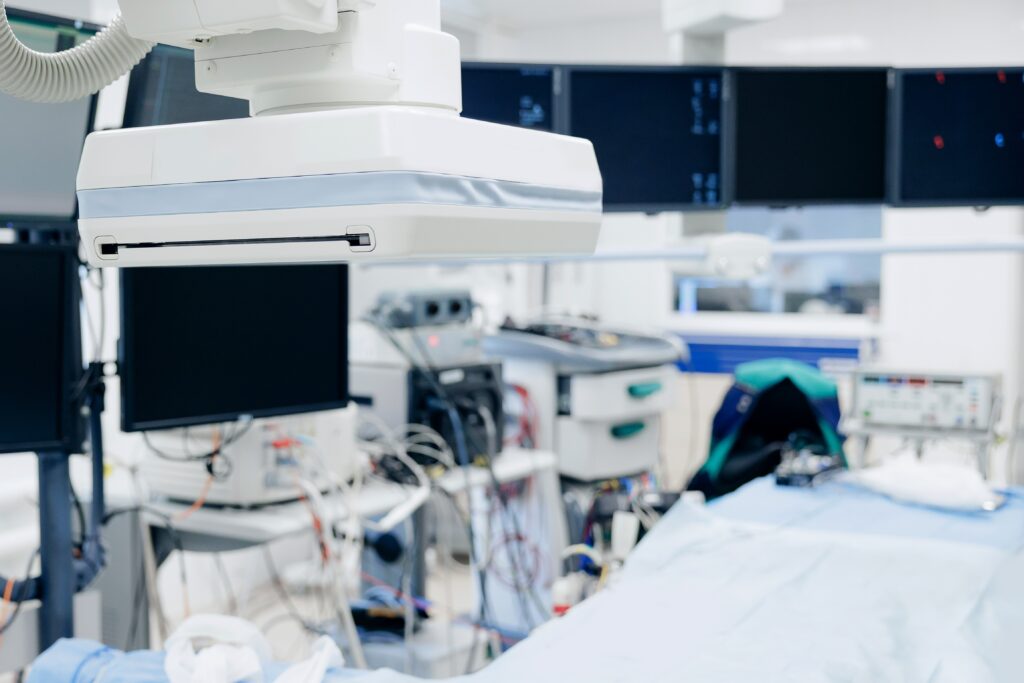 cardiac,catheterization,laboratory,operating,room,interior,with,surgical,equipment,and