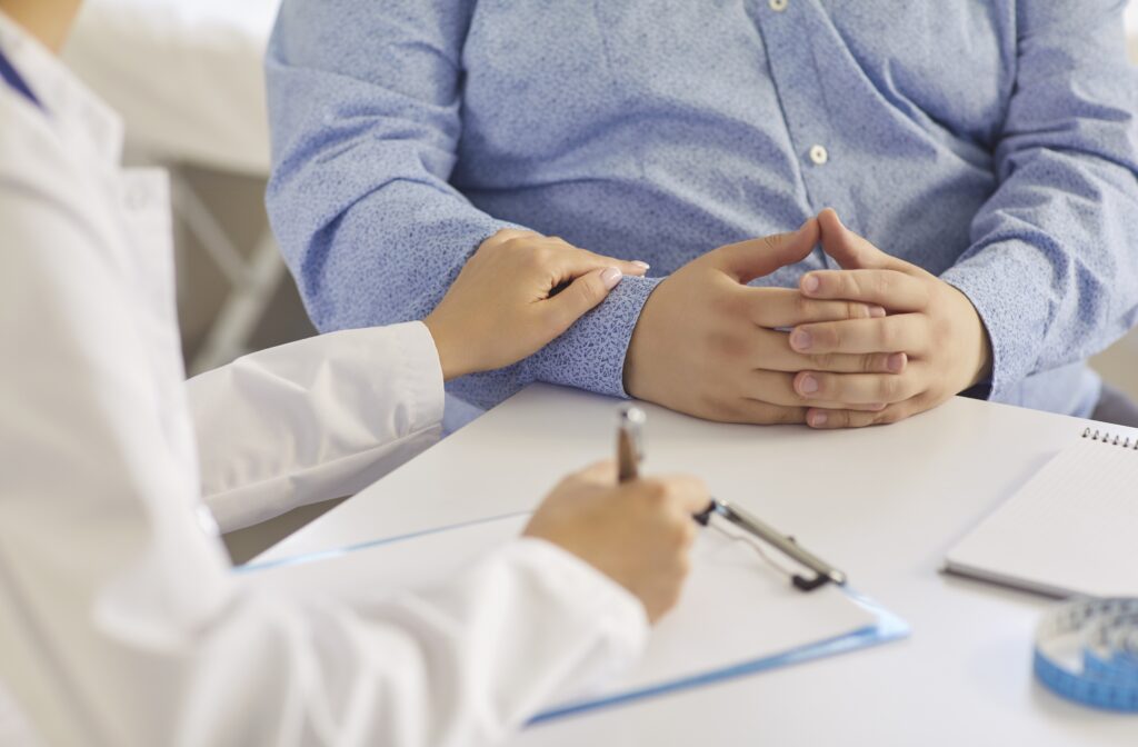 doctor,and,patient,consultation,about,obesity.,physician,explains,diagnosis,and